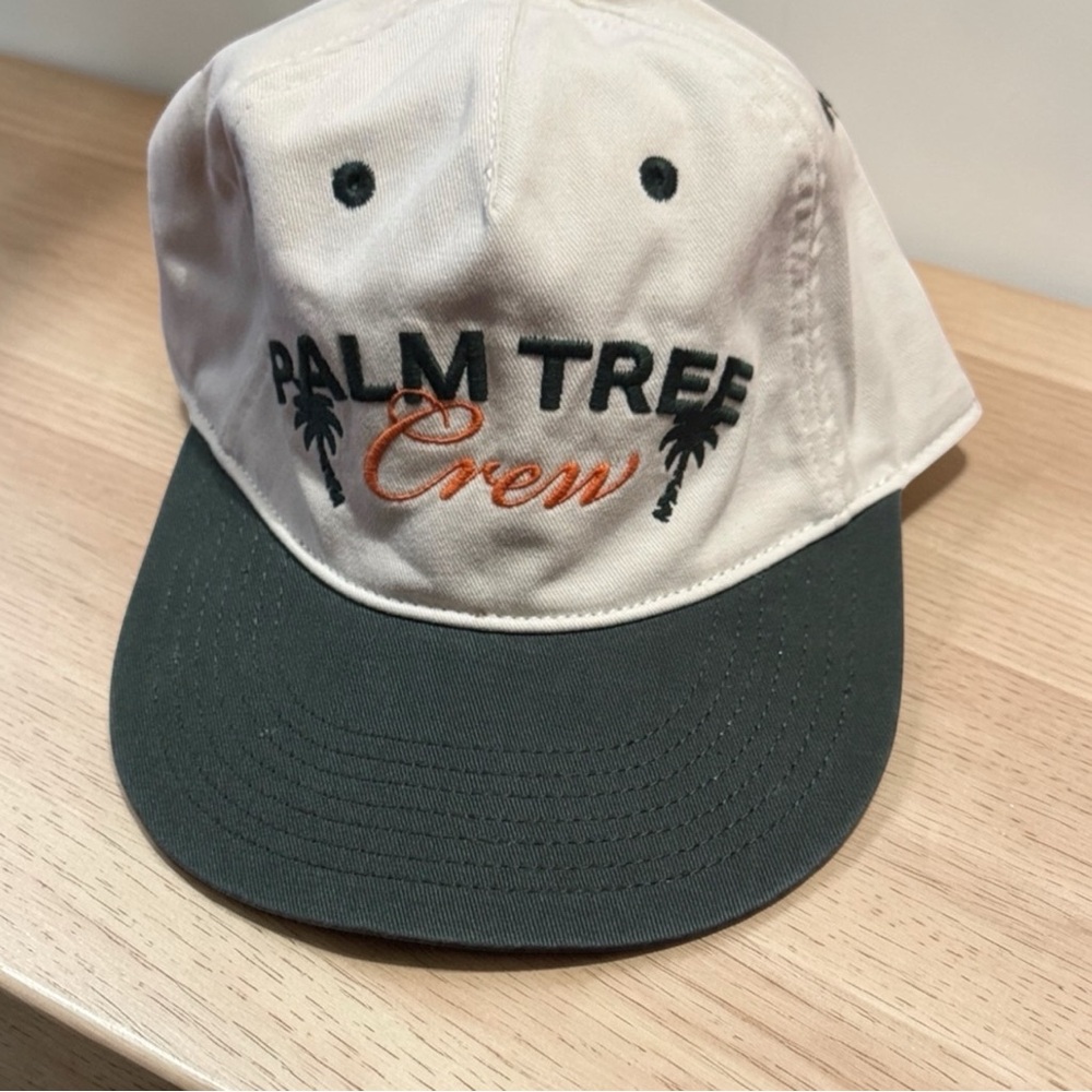 Abercrombie and fitch Palm Tree Crew White and Green Cap